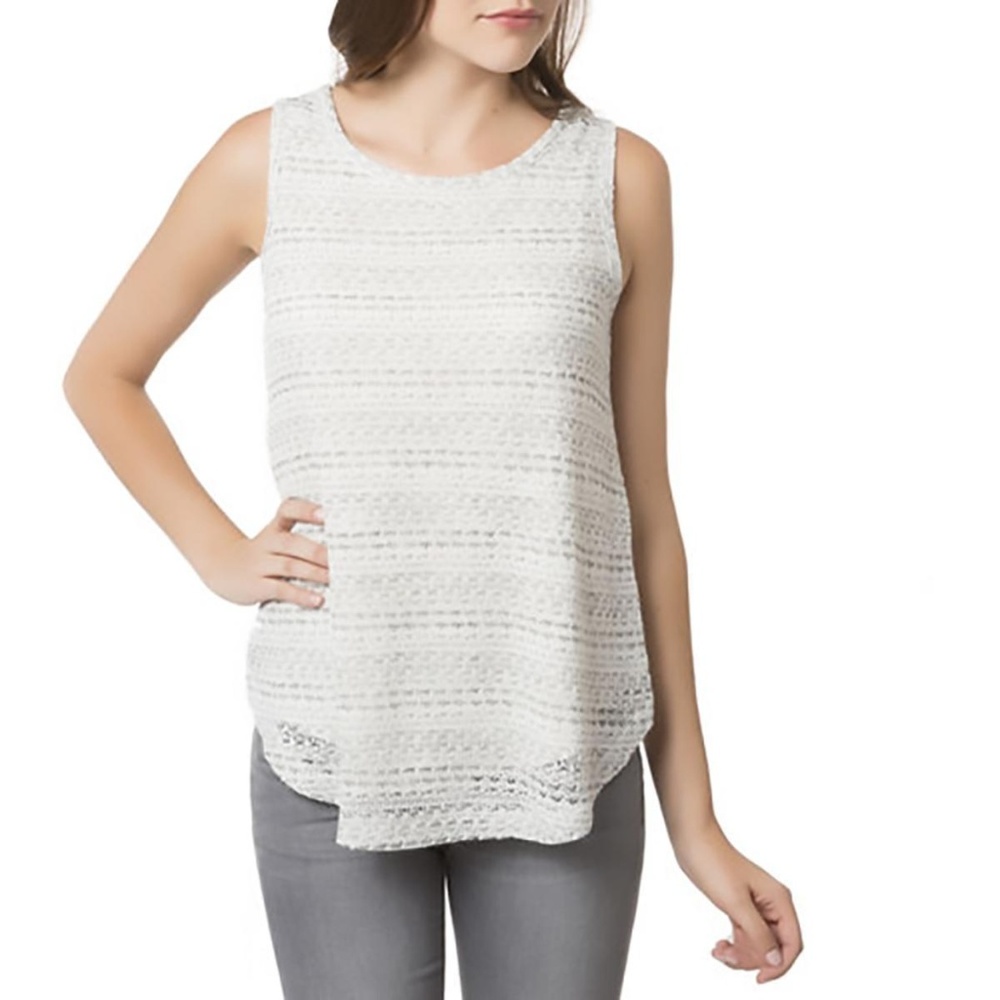 🆕Gray Knit Hi-Low Sleeveless Tank Top